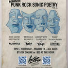 Punk Rock Sonic Poetry: Acoustic Singer Songwriters: Ben David Wittrock, Dan Garrison (The Corps), Morgan Farrell, Walt Hamburger
