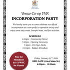Venue Co-op INCORPORATION PARTY!!!